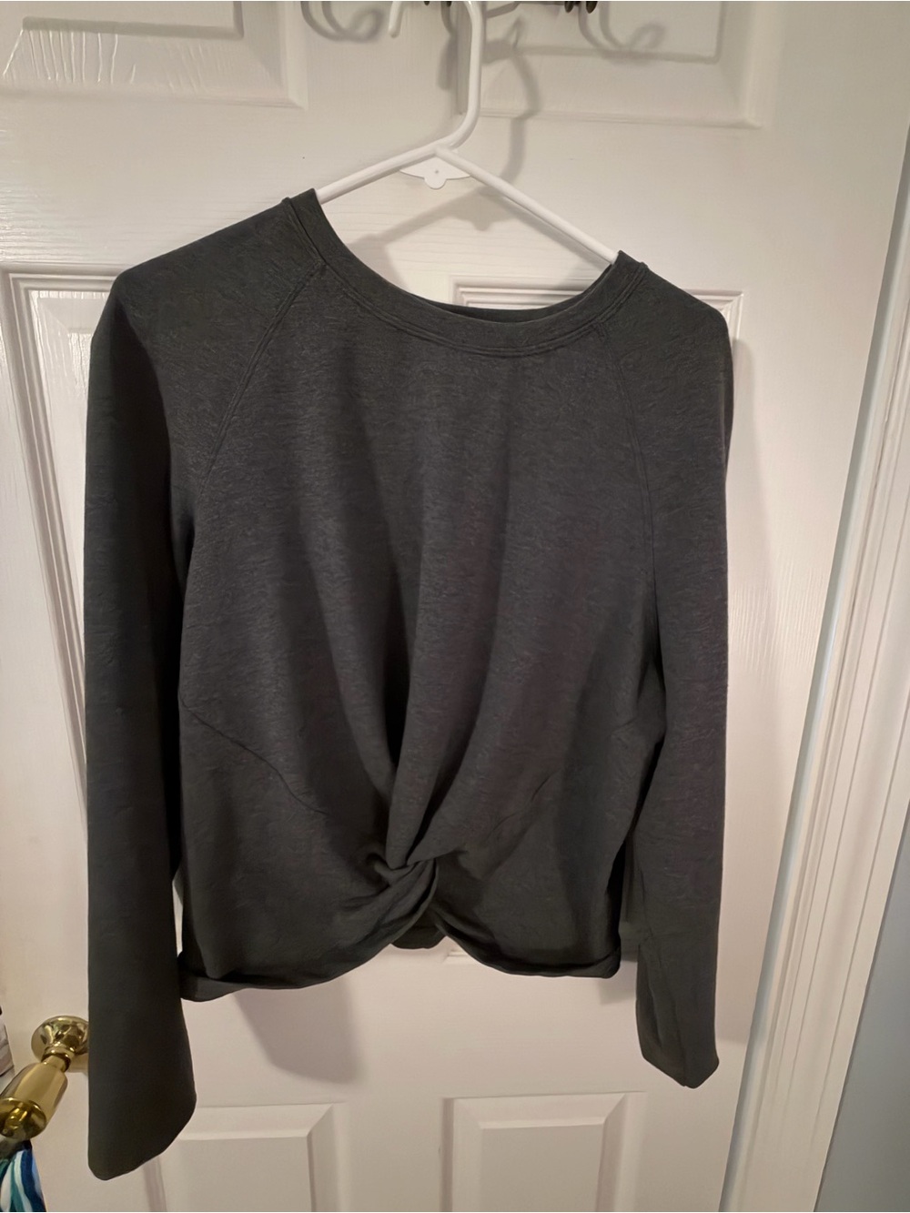 Tuck and gather lululemon grey pullover